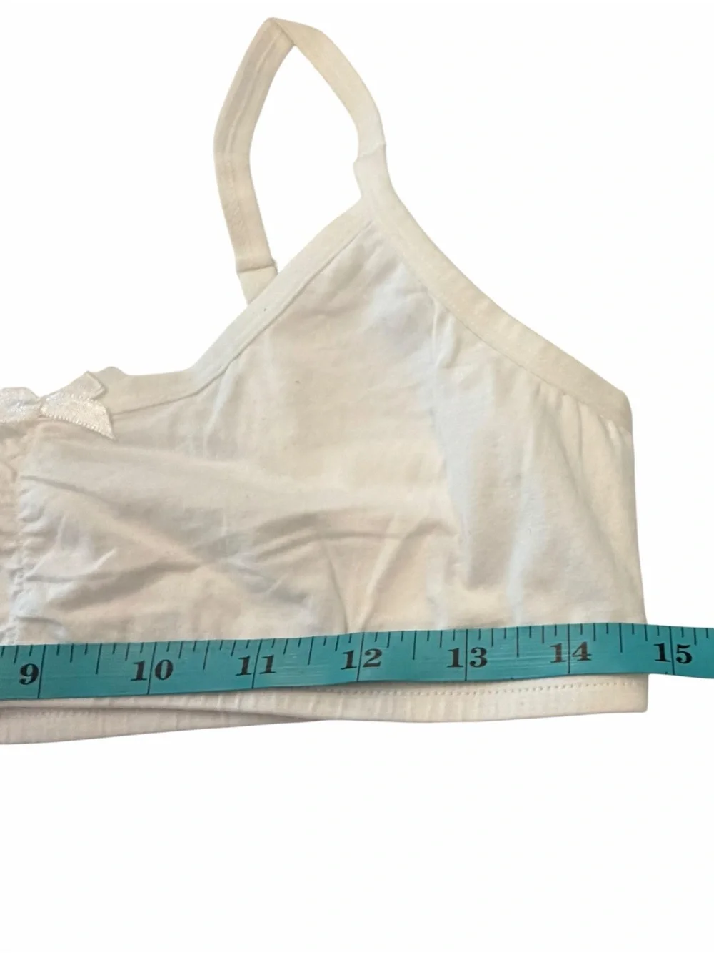 Big Girls Size Large Unlined Bralette White‎ Sample Design Lightweight Stretch